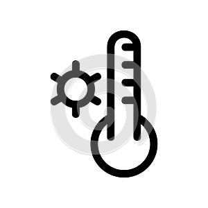 Hot temperature icon or logo isolated sign symbol vector illustration