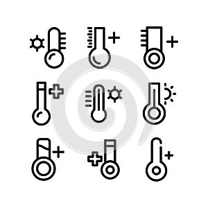 Hot temperature icon or logo isolated sign symbol vector illustration