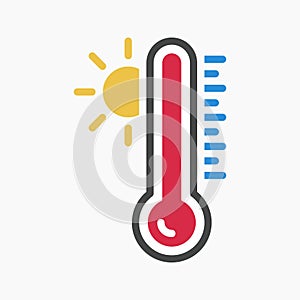 Hot temperature icon vector for any purposes