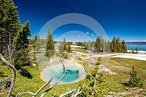 Hot thermal spring in Yellowstone