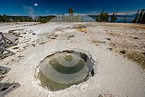 Hot thermal spring in Yellowstone