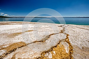 Hot thermal spring in Yellowstone