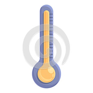 Hot thermometer icon cartoon vector. Heat temperature