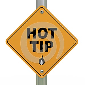 Hot tip roadsign