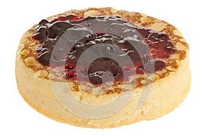 Hot Toasted Crumpet with Jam