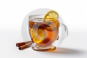 Hot Toddy On White Background. Generative AI