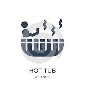 hot tub icon in trendy design style. hot tub icon isolated on white background. hot tub vector icon simple and modern flat symbol