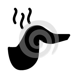 Hot vector glyph flat con