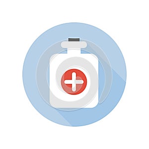 Hot Water Bottle Icon. Healthcare and Medical Theme.