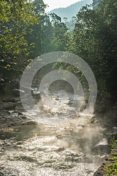 Hot water stream at Beitou, Taipei, Taiwan