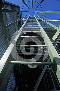 Hot water to electric power at the Geothermal Power Plant at Mammoth-Pacific, CA