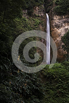 Hot waterfall of Ribeira Acores photo