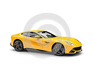 Hot yellow modern concept car - studio shot