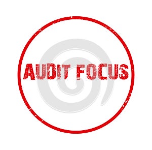 audit focus stamp on white