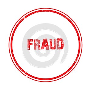 fraud stamp on white