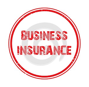 business insurance stamp on white
