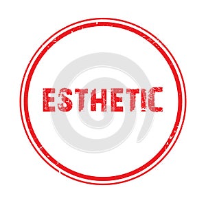 esthetic stamp on white