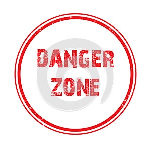 danger zone stamp on white