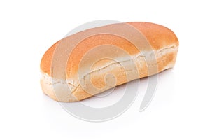 Hotdog bun isolated on white