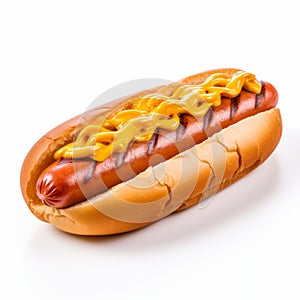 Hotdog Bun On White Background: A Symbolist Twist With Mcdonaldpunk Vibes
