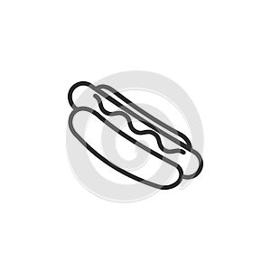 Hotdog icon vector illustration. Food and cooking