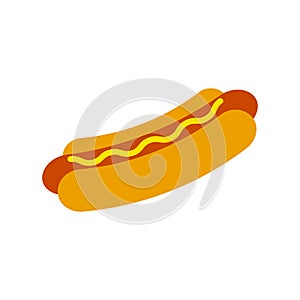 Hotdog vector icon fast food