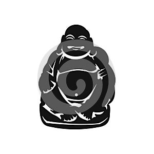 Hotei or Budai, Japanese Netsuke icon