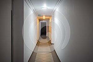 Hotel or apartment block corridor