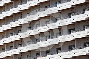 Hotel balconies pattern - background