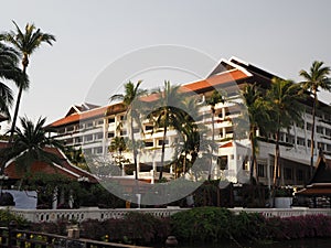 A hotel in Bangkok which is located closed to Chaophraya river. View of Anantara Riverside