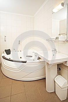 Hotel bathroom interior