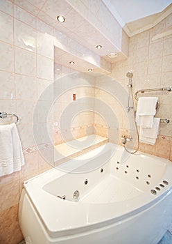 Hotel bathroom interior