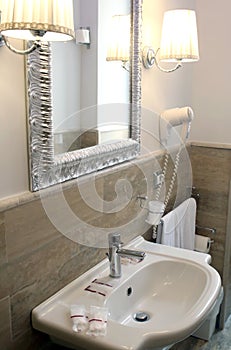 Hotel bathroom interior