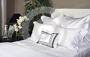 Hotel Bed And White Linen photo