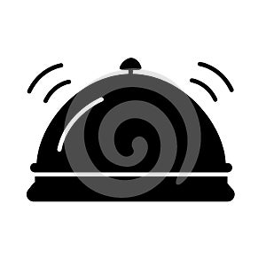 Hotel bell icon on white background. flat style. reception bell icon for your web site design, logo, app, UI. help desk symbol.