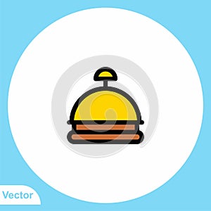 Hotel bell vector icon sign symbol