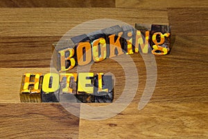 Hotel booking accommodation travel online internet vacation resort reservation business