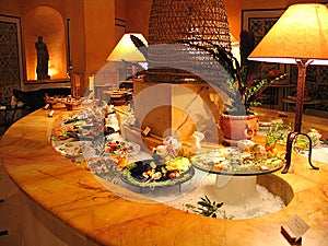 A hotel buffet