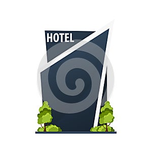 Hotel building. Guest house. Travel and trip.