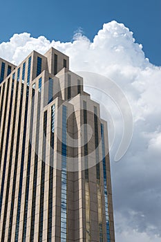 Hotel and building storm clouds in Reno, Nevada