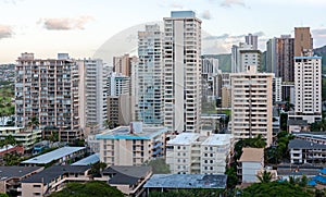 Hotel Buildings of Waikiki, Oahu, Hawaii