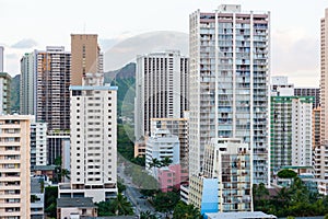 Hotel Buildings of Waikiki, Oahu, Hawaii