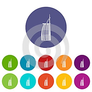 Hotel Burj Al Arab set icons