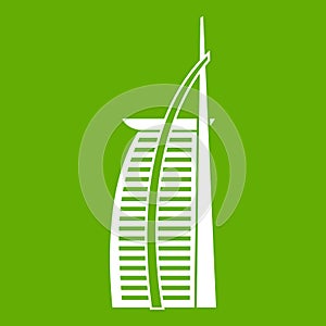 Hotel Burj Al Arab in United Arab Emirates icon green