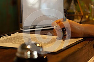 Hotel business Check-in