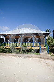 Hotel cabanas beach hammocks Corn Island Nicaragua photo