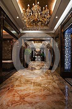 The hotel corridor