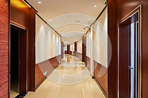 Hotel corridor lobby