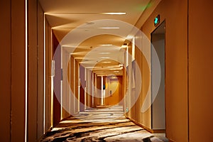 Hotel corridor lobby