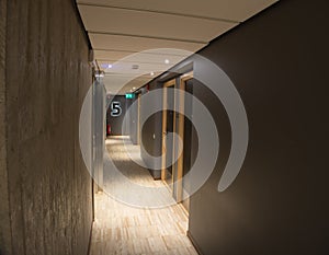 Hotel corridor interior